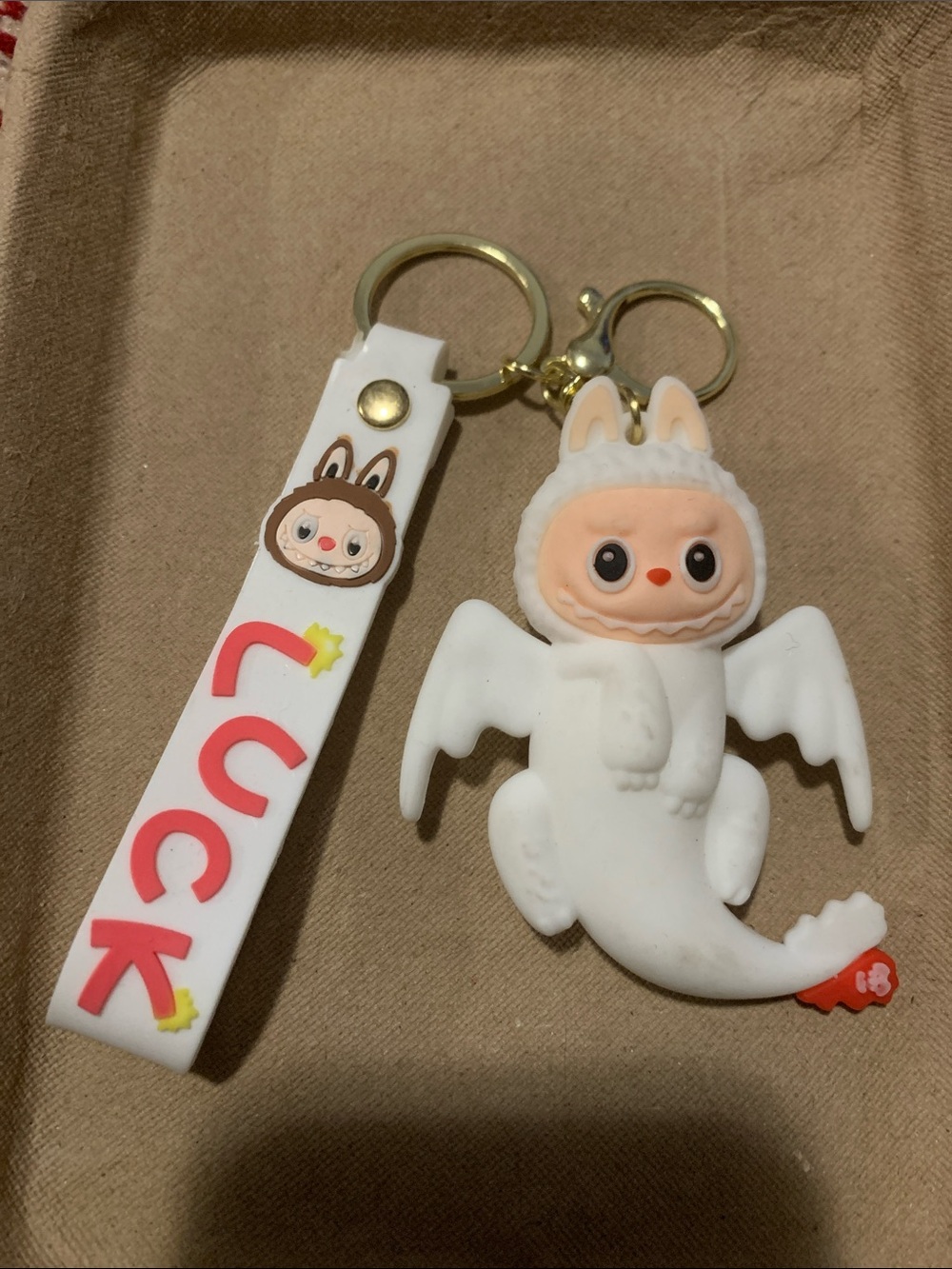 New Labubu Keychain with 'Luck' Strap - Charming Accessory